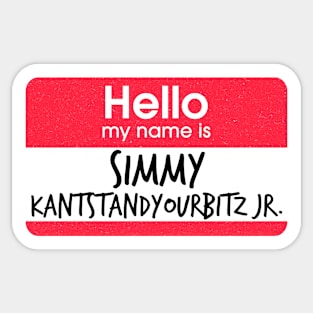 Impractical Jokers - Name Game - Simmy Kantsandyourbitz Jr Sticker